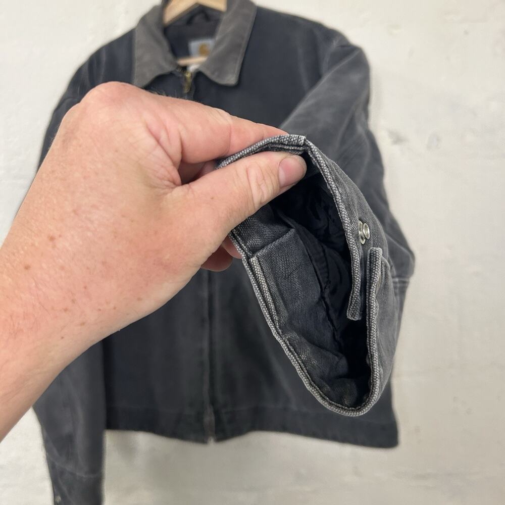 Vintage Carhartt Blanketed Detroit Jacket “Petrol Grey” J97 - Picture 7 of 16